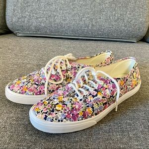 Women’s Flower print Vans- size 8